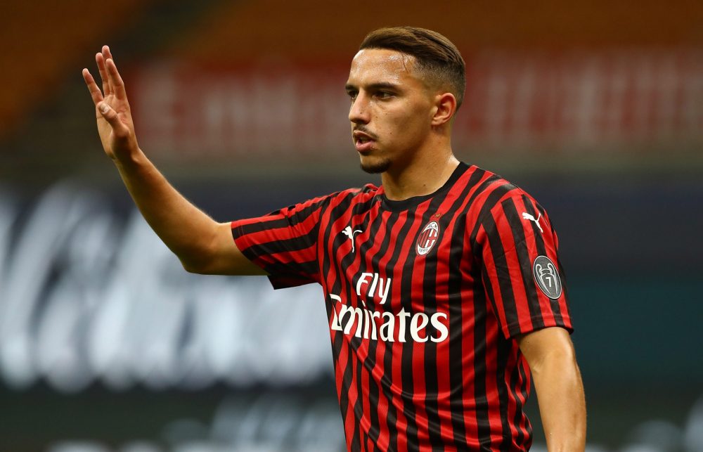 Ismael Bennacer Arsenal: MILAN, ITALY - JULY 07: Ismael Bennacer of AC Milan gestures during the Serie A match between AC Milan and Juventus at Stadio Giuseppe Meazza on July 7, 2020 in Milan, Italy. (Photo by Marco Luzzani/Getty Images)